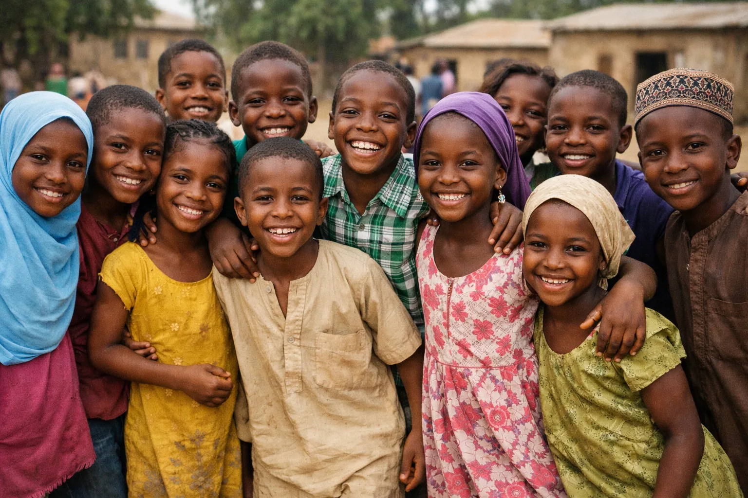 Children at a Wemiji community outreach in Osun State